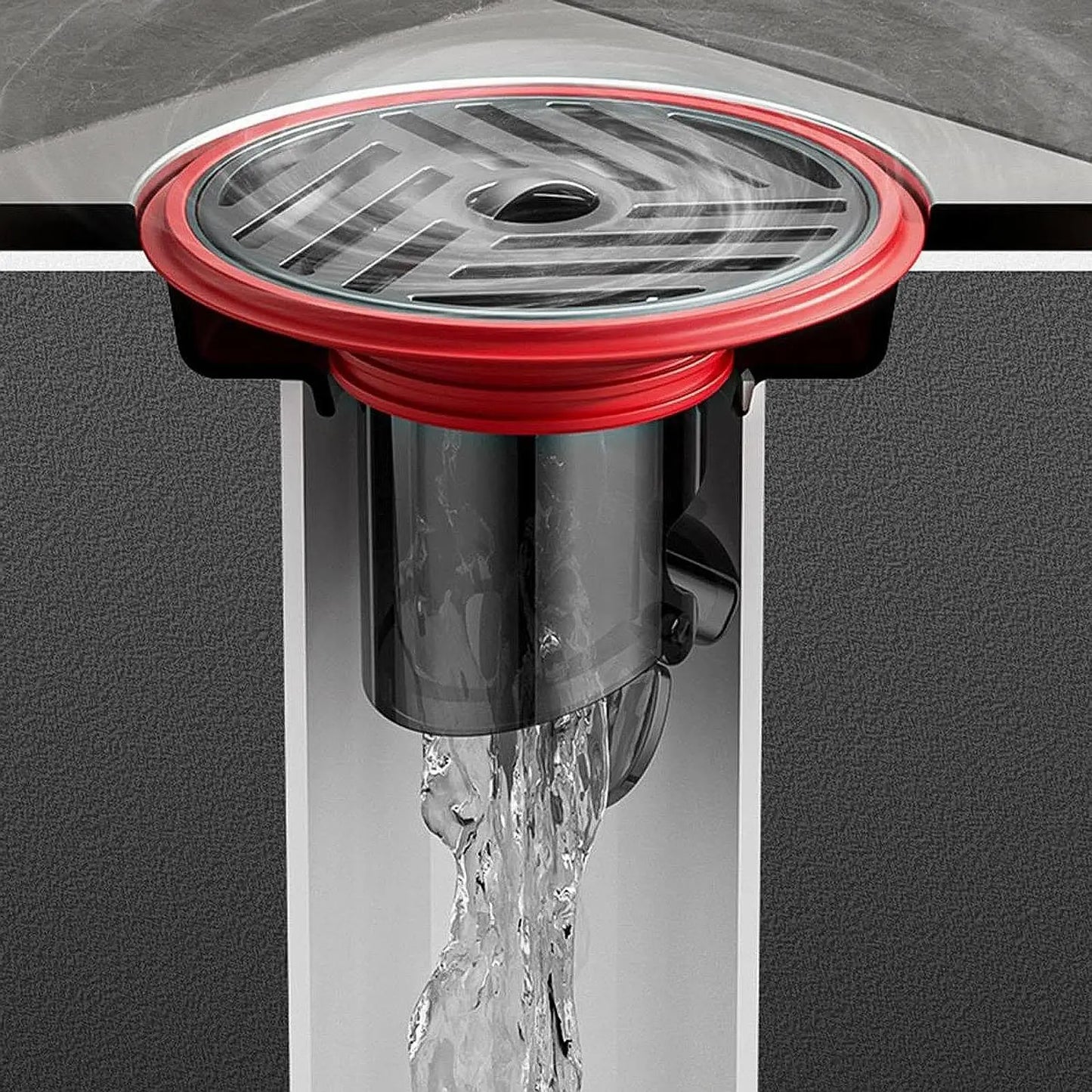 AquaShield Compact Floor Drain – Stainless Steel & Silicone Backflow Protection for Bathroom, Shower & Kitchen Bowlift