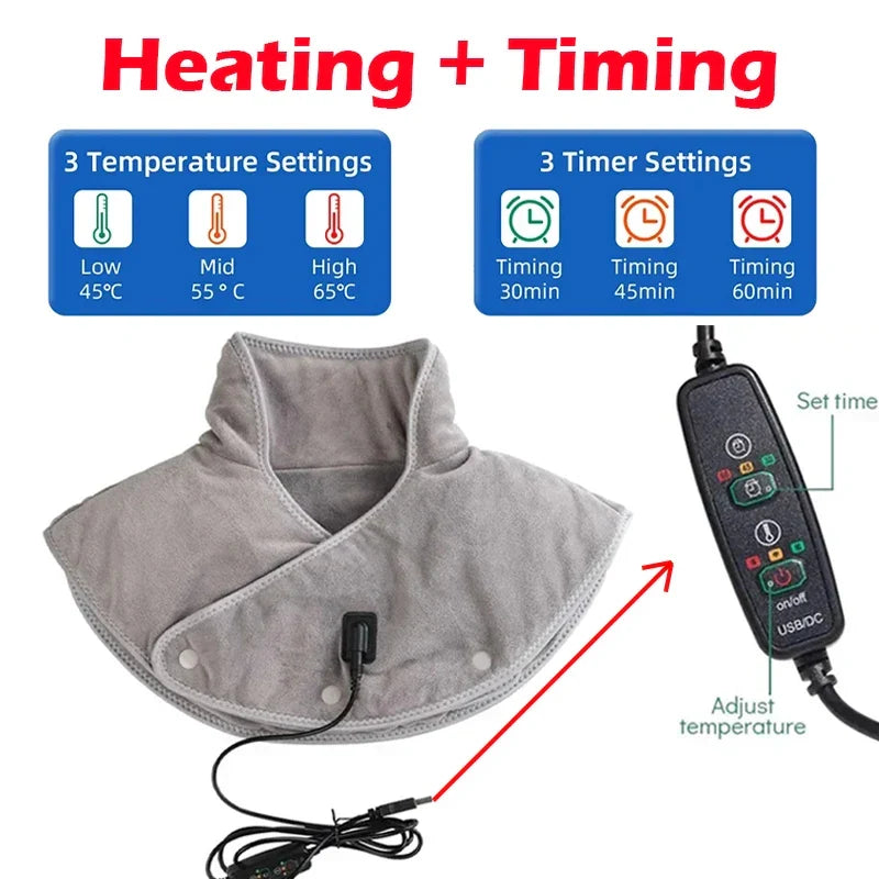 BowLift | Warm Neck and Shoulder Massager USB Heating Cushion with Vibration