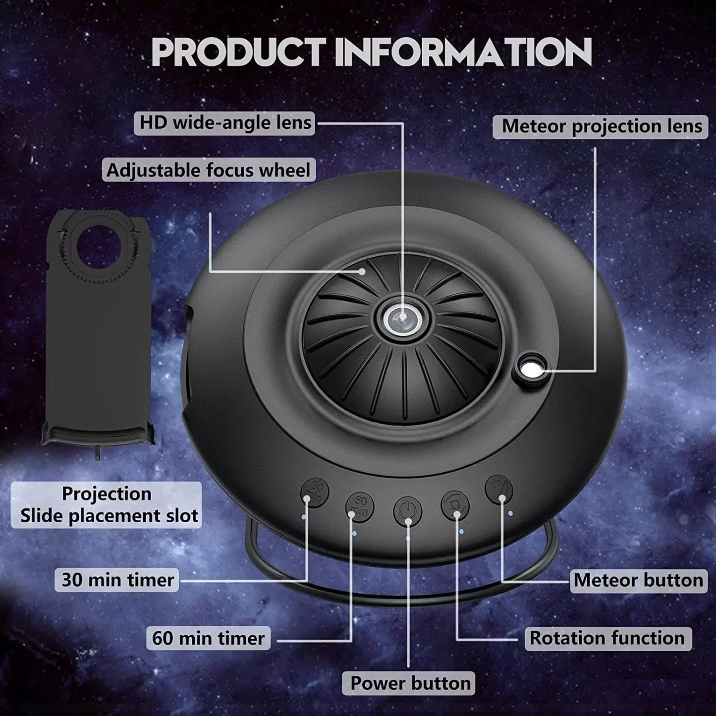 BowLift | Star Explorer UFO LED Galaxy Projector