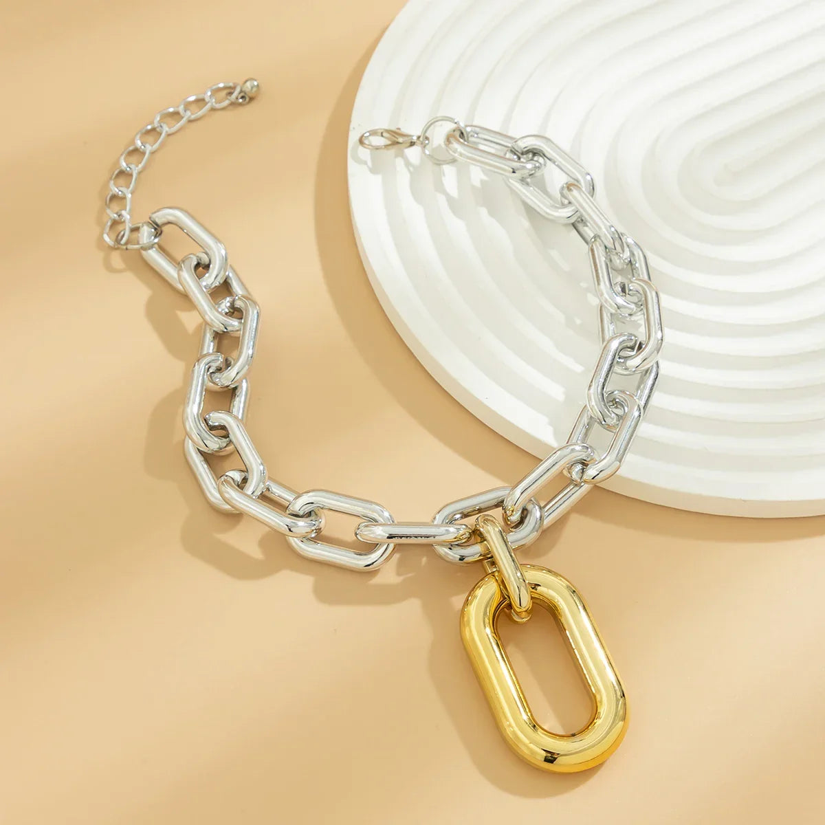 BowLift | Chunky Two Tone Paperclip Bold Necklace