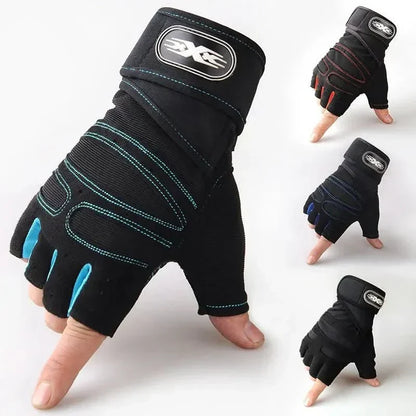 Shock-resistant training gloves with wrist support | For strength training, fitness, and cycling