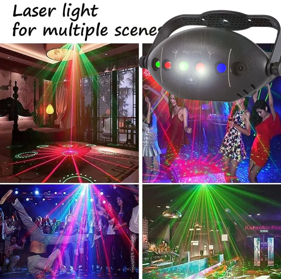 Skanto | RGB Disco Ball Stage DJ Fest Laser Projector - Strobe Light Club Home Holiday Decoration Lamp for Party Atmosphere