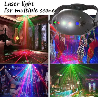 Skanto | RGB Disco Ball Stage DJ Fest Laser Projector - Strobe Light Club Home Holiday Decoration Lamp for Party Atmosphere