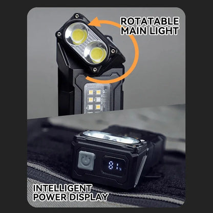 BowLift | Luminoxar Tactical Mini LED Work Light | USB-C Rechargeable | 7 Light Modes & Magnetic Base | 8.1 × 4.5 × 2.6 cm | IPX4 Waterproof