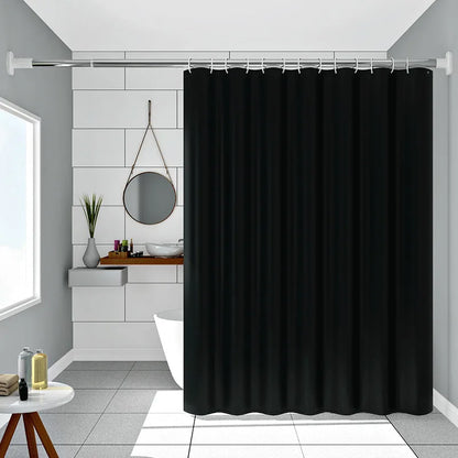 AquaShield Black Shower Curtain – Waterproof, stylish and and environmentally friendly – Pure black design Karnz