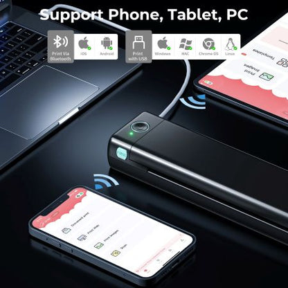 BowLift | Ultimate Wireless A4 Thermal Printer - Compatible with Android, iOS & Laptops