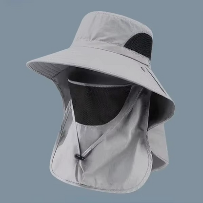 BowLift | UV Protection Outdoor Sun Hat with Wide Brim and Neck Flap for Hiking, Fishing, and Camping