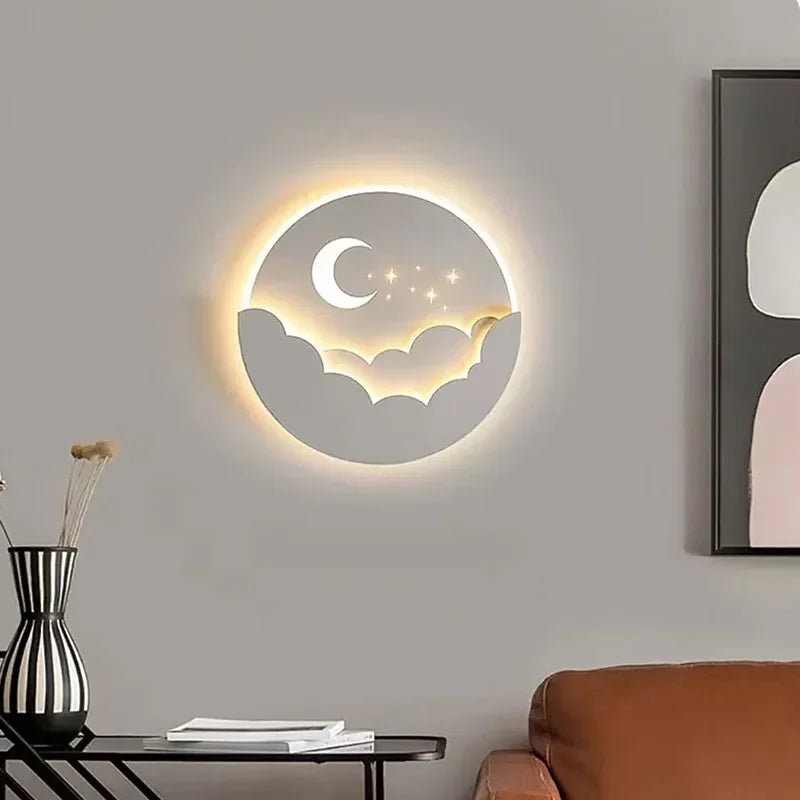 Skanto | Magical LED Wall Lamp – Moon & Stars Night Light
