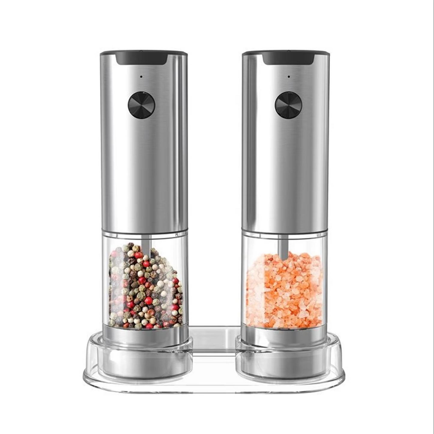 Skanto | Electric Salt and Pepper Grinder Set with Adjustable Coarseness and LED Light