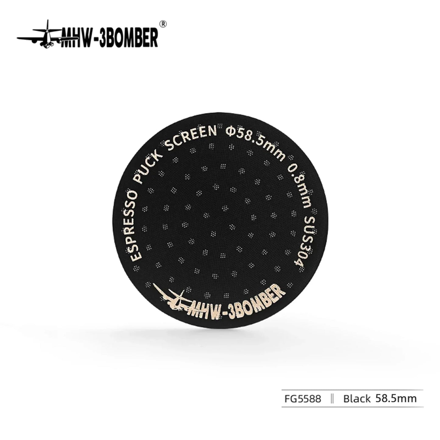 MHW-3BOMBER 51/53/58.5mm Espresso Puck Screen Double-Layer Metal Coffee Reusable Filter