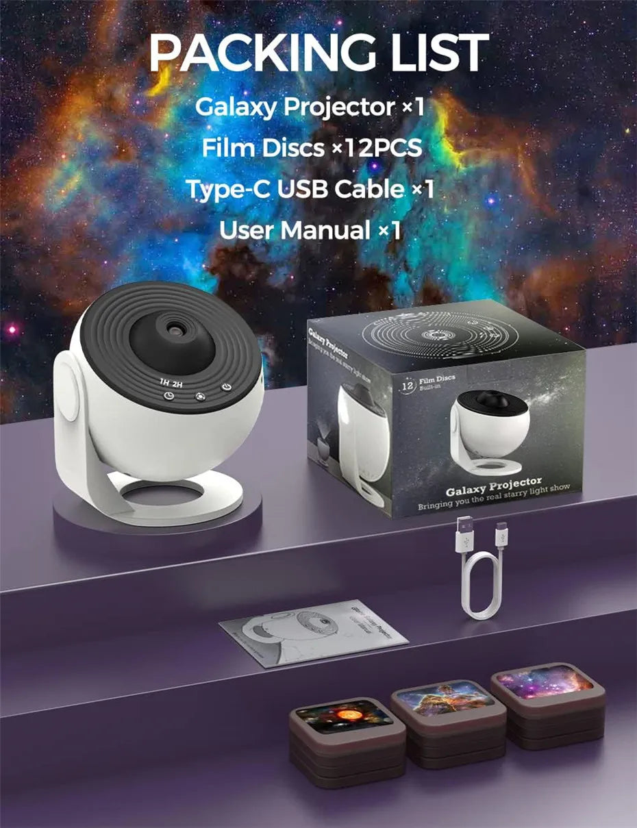 Skanto | 360° Rotating Planetarium Projector Night Light