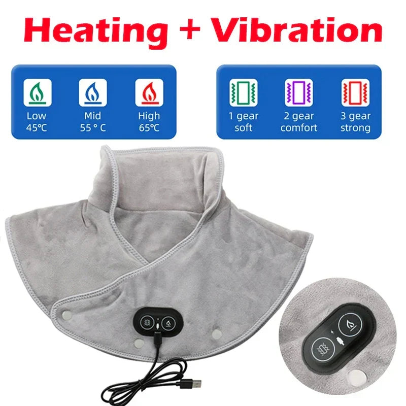 BowLift | Warm Neck and Shoulder Massager USB Heating Cushion with Vibration