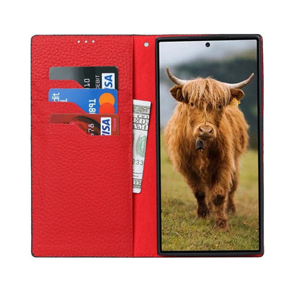 genuine leather wallet case for Samsung Galaxy S23 Ultra Bowlift