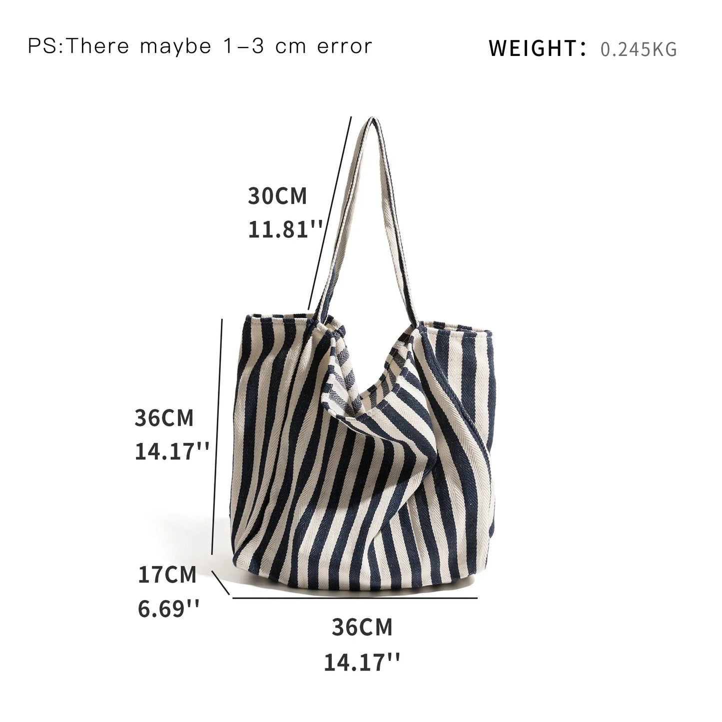 BowLift | Striped linen tote bag