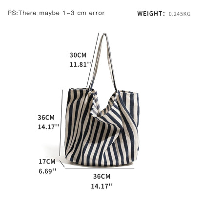 BowLift | Striped linen tote bag