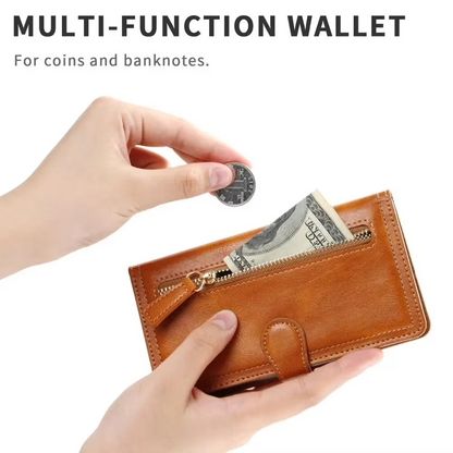 BowLift | Premium Leather iPhone Flip Wallet & Stand Case