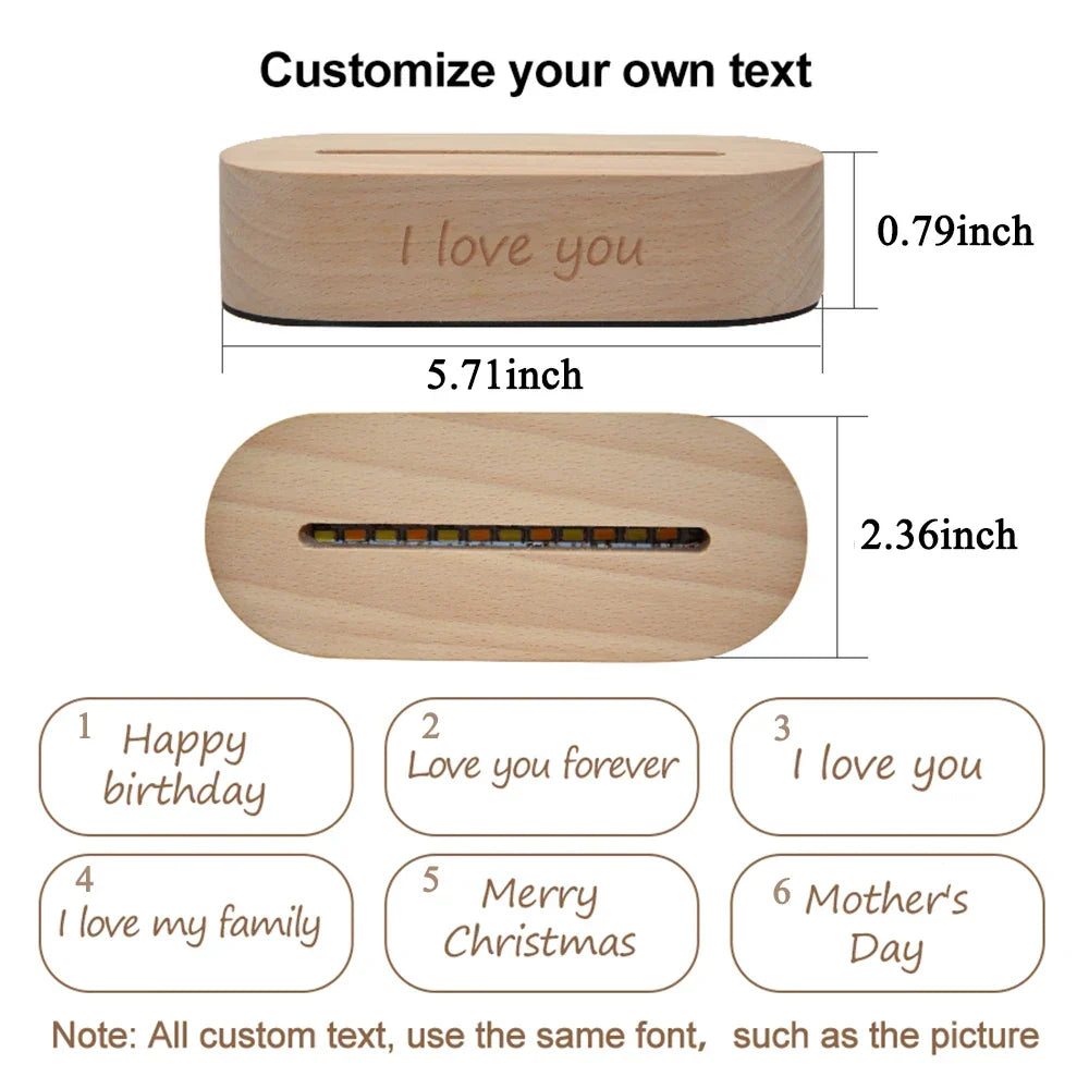 Skanto | Personal 3D Photo Lamp: Custom Photo & Text Night Light - Ideal for Valentine's, Weddings, Anniversaries, Birthday Gifts