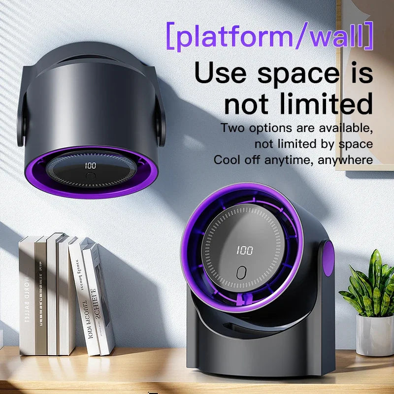 BowLift | Airiqo Bladeless USB Fan | 100 Levels | Whisper Quiet & Energy Efficient | Portable & Wall Mountable