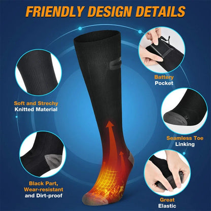 Skanto | Thermavolt Heated Socks | 3 Heat Settings | With Power Bank | Winter Warm Unisex Socks for Outdoors & Travel