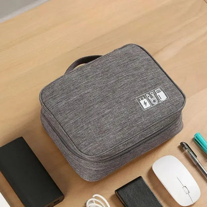 BowLift | ORGAZIP Tech Organizer | Large Cable Bag for Travel | Waterproof & Multifunctional | For Power Banks, Cables & Accessories