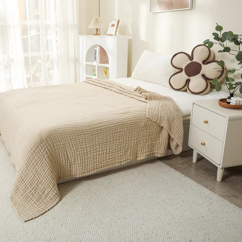 Skanto | CottonBreeze | Muslin Blanket 100% Cotton | 6-Layer, Breathable & Lightweight | For Sofa & Bed