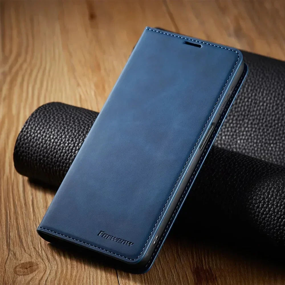 Skanto | Samsung Case: Magnetic Leather Case for Stylish Protection