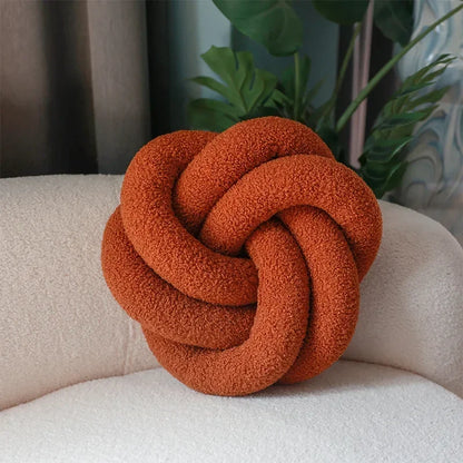 Nordic Cotton Boucle Knot Pillow | Bowlift