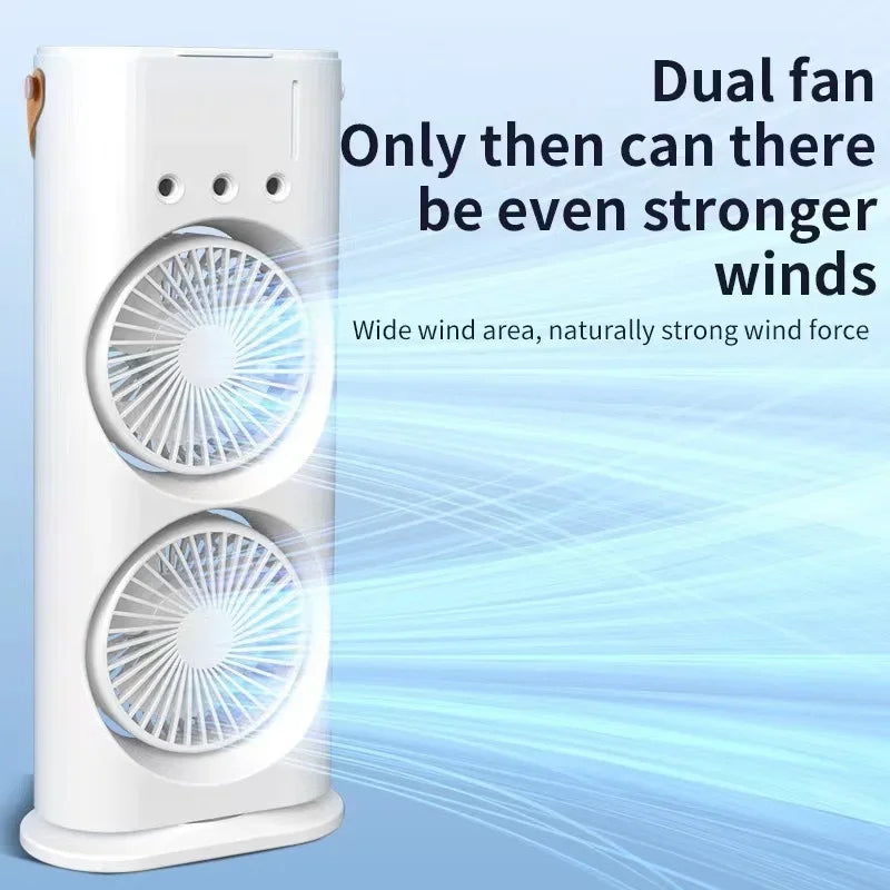 Brehn | Portable Dual Fan Cooling Spray Air Conditioner