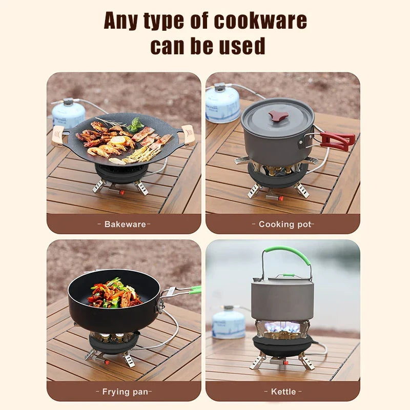 Skanto | Flamurion Camping Gas Stove 16000W with Piezo Igniter | Foldable High-Pressure Gas Stove for Outdoors and Emergencies | For Butane/Propane