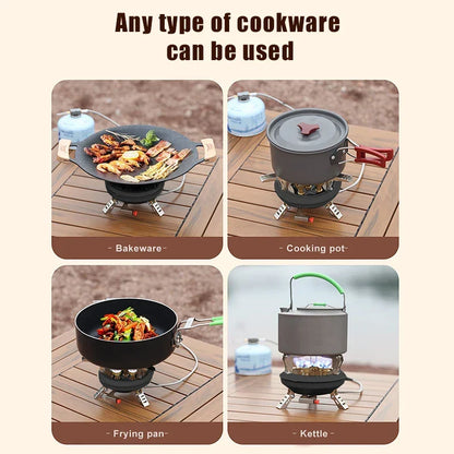 Skanto | Flamurion Camping Gas Stove 16000W with Piezo Igniter | Foldable High-Pressure Gas Stove for Outdoors and Emergencies | For Butane/Propane
