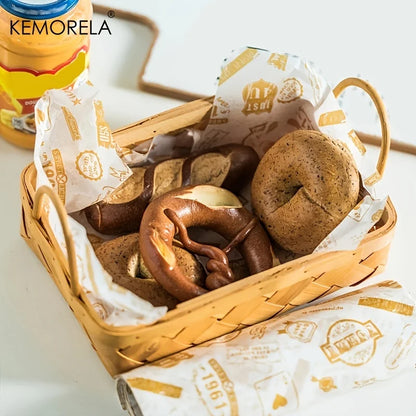 Skanto | Wax Paper Food Packaging 50 pcs/pack | Food-Safe Parchment Paper for Bread, Sandwich, Burger | Oil Paper Baking Tool from KEMORELA