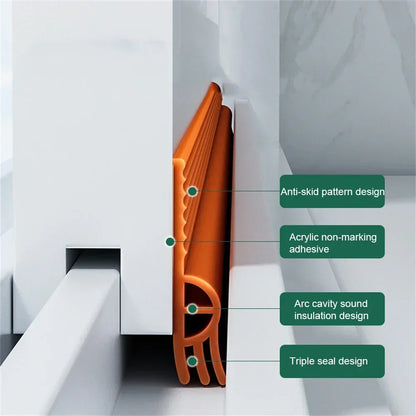 BowLift | ThermoBlock Door Seal | PVC Draft Stopper | Noise Protection | 2m Cuttable