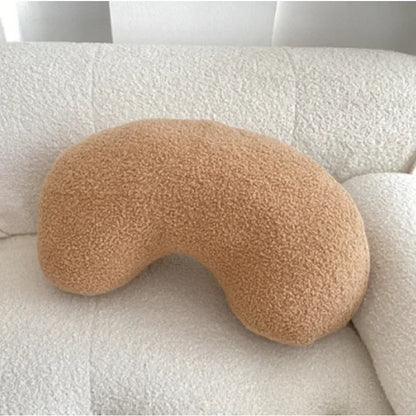 Nordic Bouclé Abstract Cushion – Minimalist Plush Pillow | Bowlift
