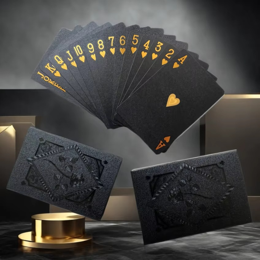 BowLift | Luxury Black & Gold Waterproof Poker Playing Cards