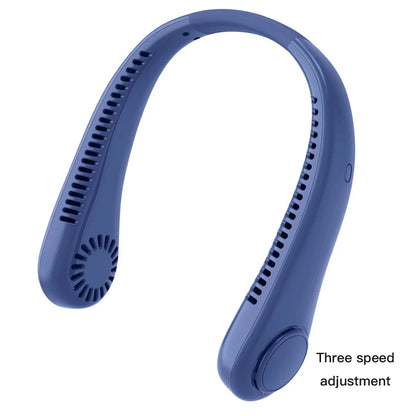 Portable Mini Bladeless Neck Fan with Digital Display - USB Rechargeable Neck Air Cooler, Hands-Free Cooling Experience | Karnz