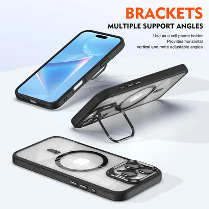 Skanto | Shockproof Magnetic Magsafe Phone Case Stand Glass Lens Protector Cover