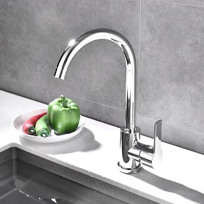 Chrome Kitchen Faucet with Single Lever Mixer – High-Quality Sink Faucet, Easy to Clean, Durable, and Simple Installation for Modern Kitchens | Skanto