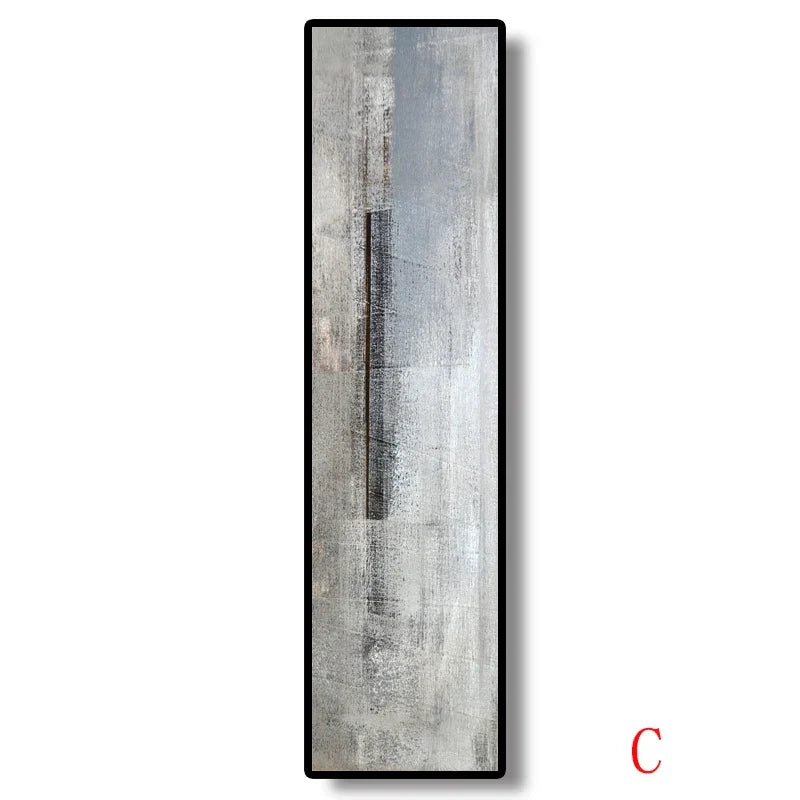 Urban Gray Abstract Wall Art Fine Art Canvas Prints Vertical Horizontal Format Pictures For Modern Living Room Bedroom Home Office Decor | Bowlift