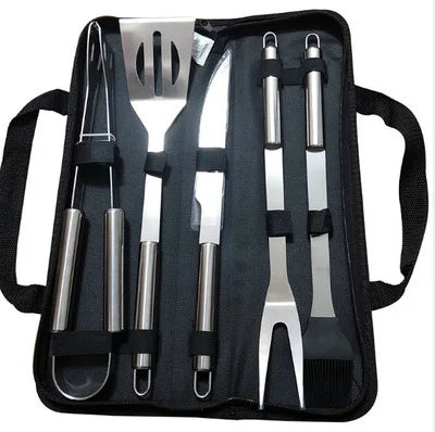 Skanto | Stainless Steel BBQ Tool Set - Outdoor Grill Combination with Portable Storage Bag, Oven and Baking Tools