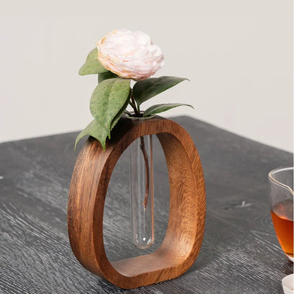 Oval wooden frame single bottle | Karnz