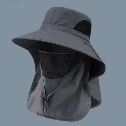 BowLift | UV Protection Outdoor Sun Hat with Wide Brim and Neck Flap for Hiking, Fishing, and Camping