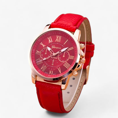 Skanto | Camille Women's Waterproof Leather Strap Watch 42mm