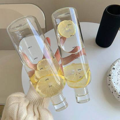 Brehn | Time Scale heat-resistant glass water bottle