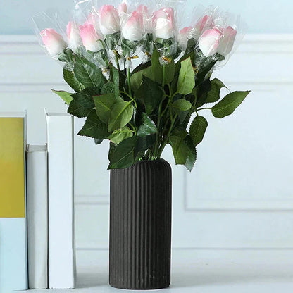 BowLift | LineaForm Modern Ceramic Vase – Artistic Stripes Decoration