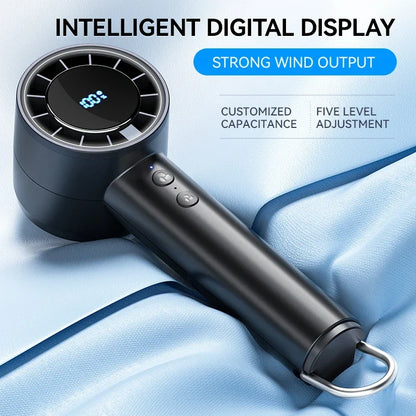 Silent High-Speed USB Handheld Fan – Portable Small Fan with LED Display, High Wind Power and Refrigerator Function | Karnz
