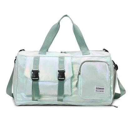 BowLift | Lumivista Holographic Travel Bag | Stylish Weekender Shoulder Bag with Shoe Compartment | Perfect for Weekend Trips & Short Journeys