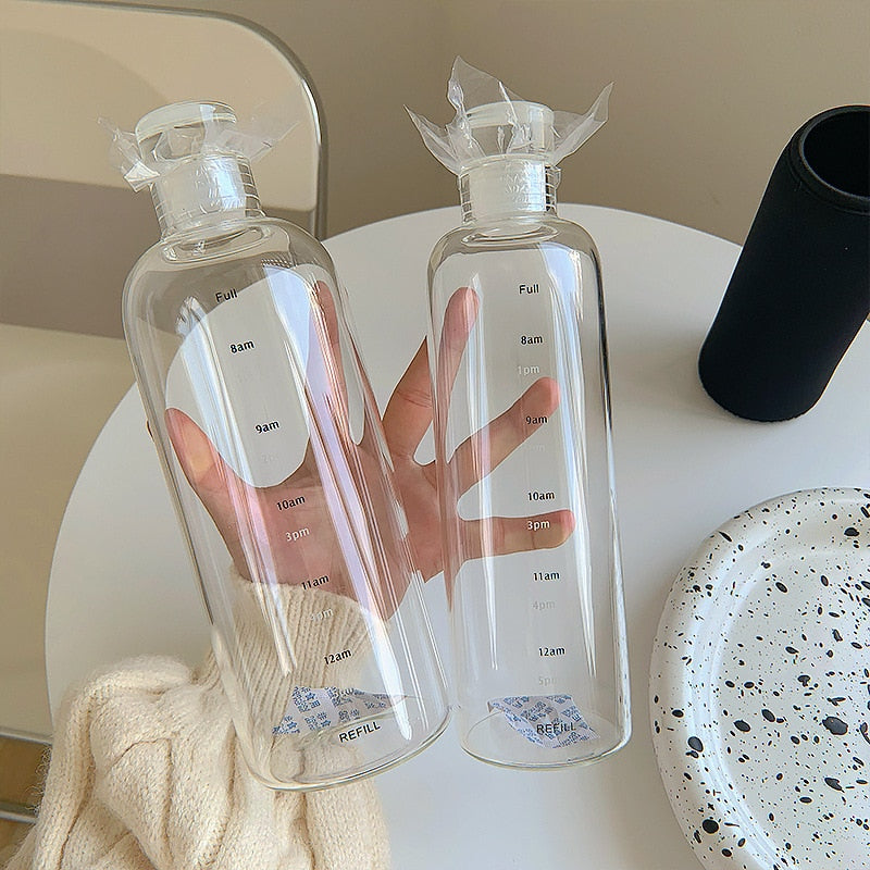 Brehn | Time Scale heat-resistant glass water bottle