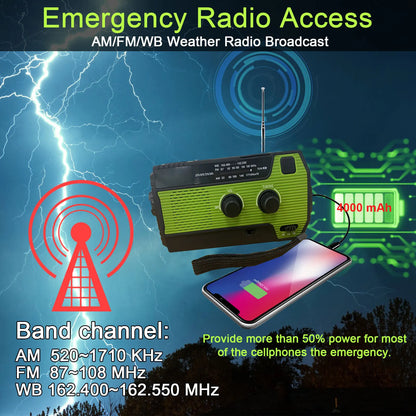 Emergency solar radio