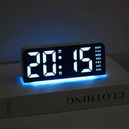 Modern LED All Week Display Night Lamp Alarm Clock | Bowlift