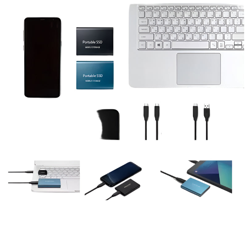 BowLift | Speedora Ultra External SSD | USB 3.1 Type-C | Up to 1000 MB/s | 128 GB | Compact & Shockproof